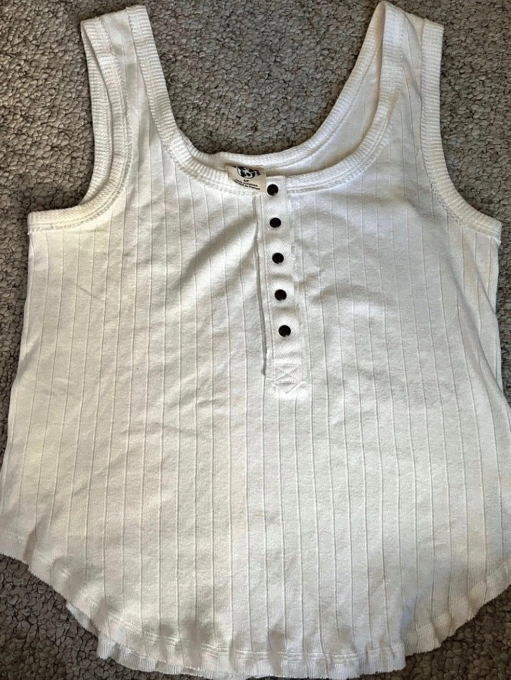 Free People Care Bryson Henley Tank White